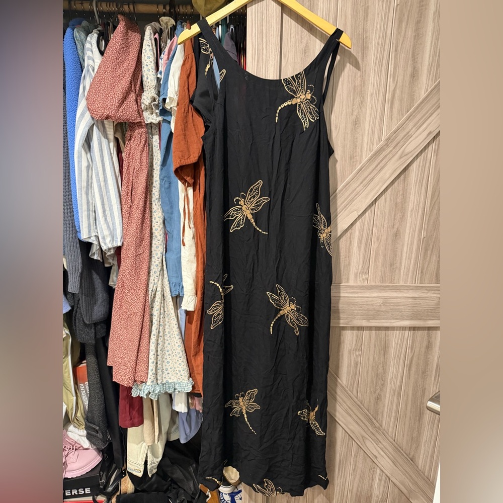 Size medium mystical imports Dragonfly print dress